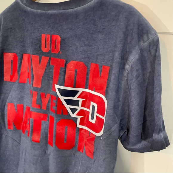 PINK Victoria Secret University of Dayton Flyers UD Navy Blue T-Shirt Pocket Tee - Picture 7 of 10